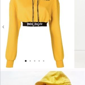 Medium palm angels yellow hoodie